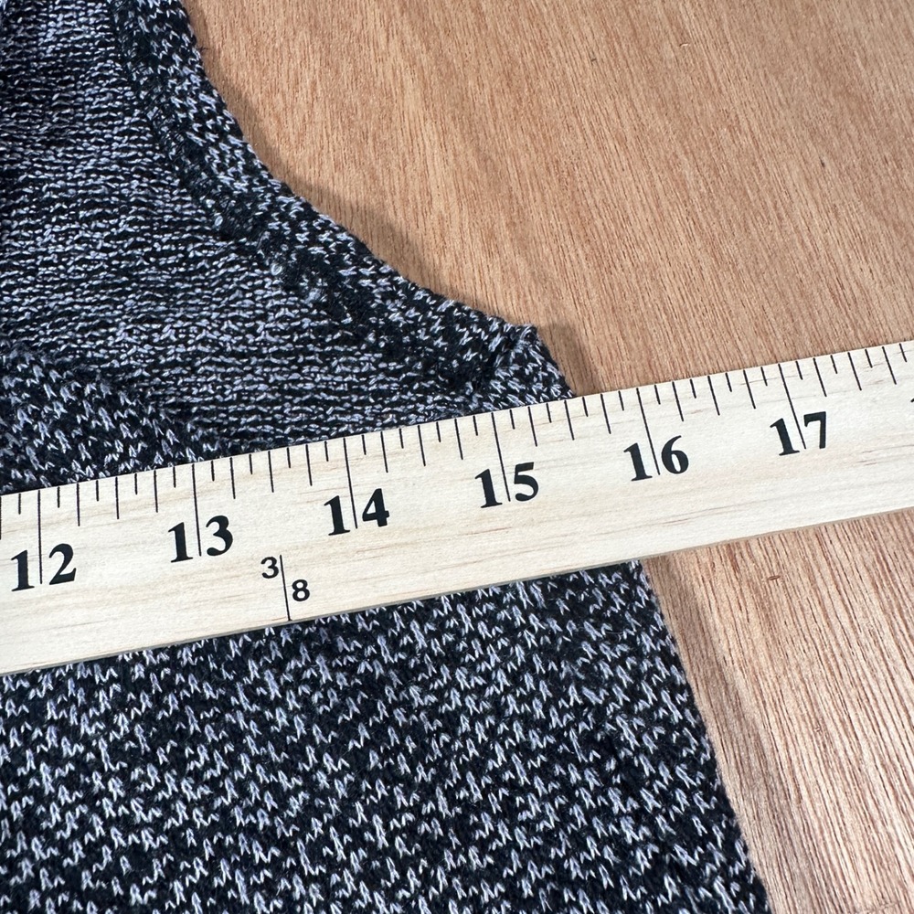 LuLaRoe Joy Vest Women S Black White Marled Knit Longline Open Front Sleeveless - Picture 5 of 8